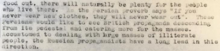مقتطف من اليوميات السياسية للقنصل البريطاني في كرمانشاه، مارس ١٩٤٣. IOR/L/PS/12/3522، ص. ٨٦و